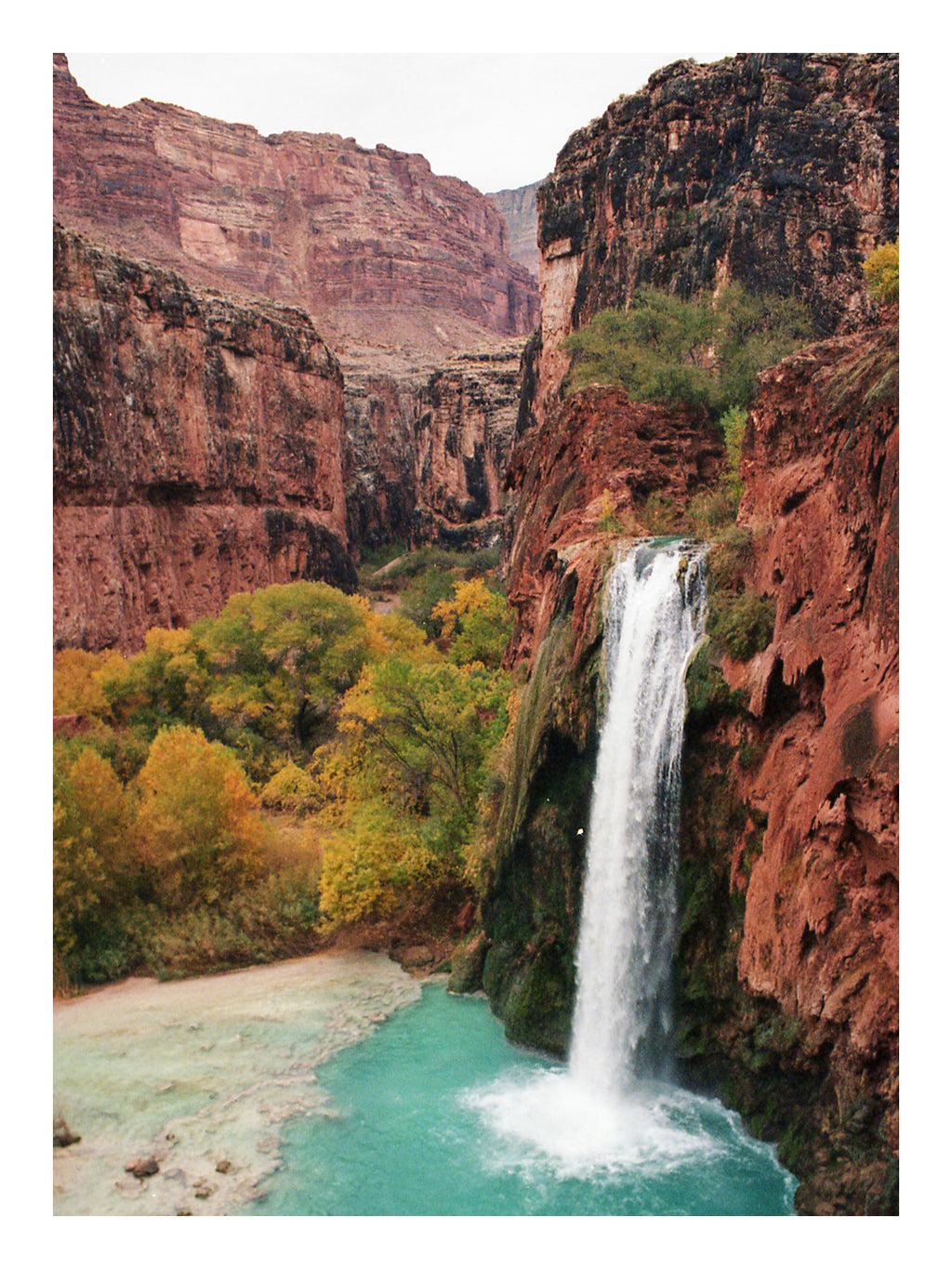 Havasupai falls photo post card