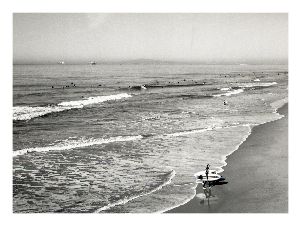 Huntington beach Surf days photo post card