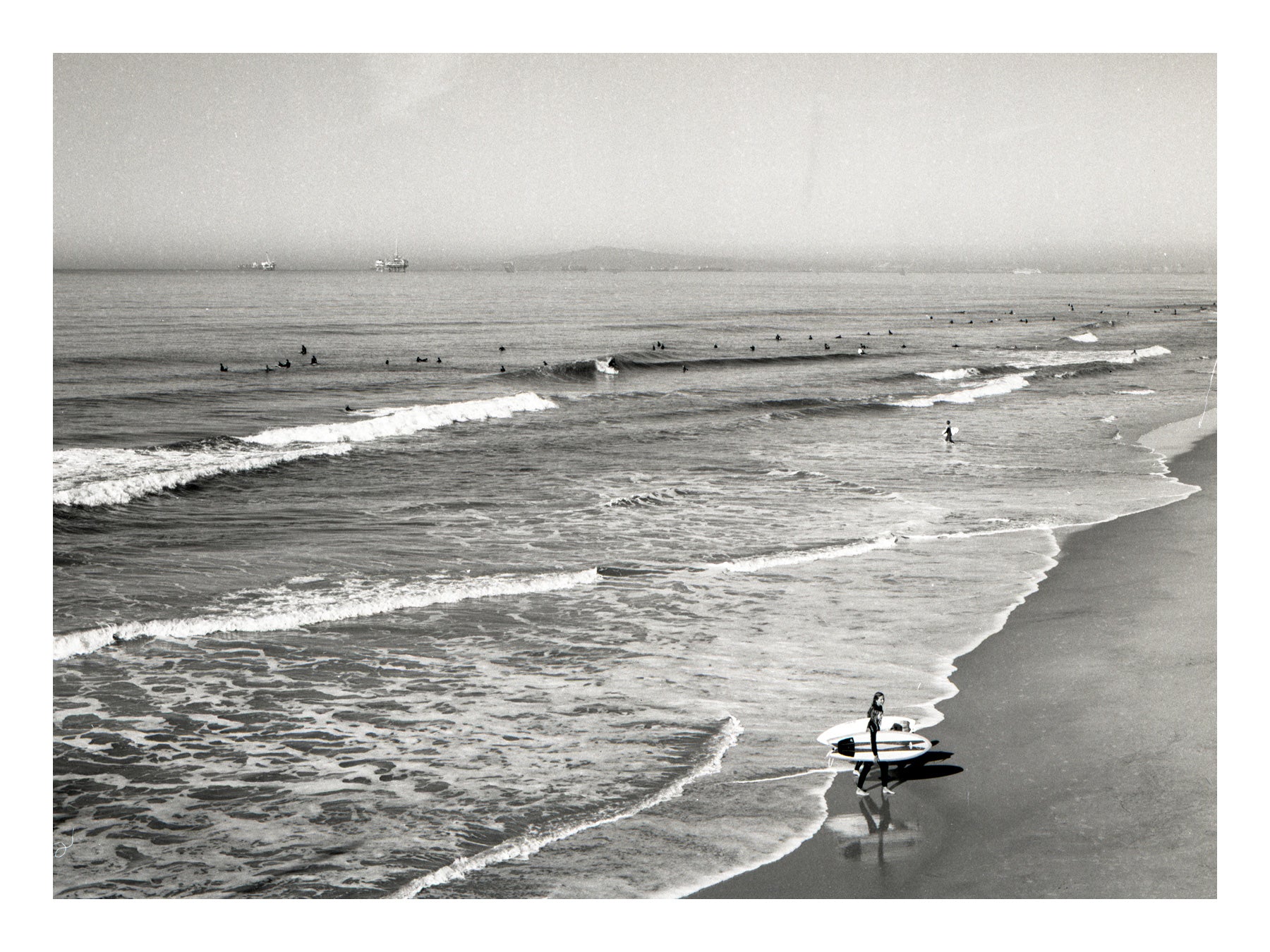 Huntington beach Surf days photo post card